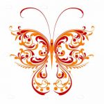 Abstract Floral Butterfly Design